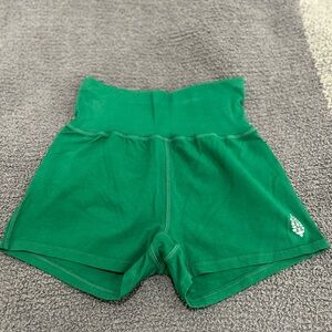 Green free people High-Waisted Shorts